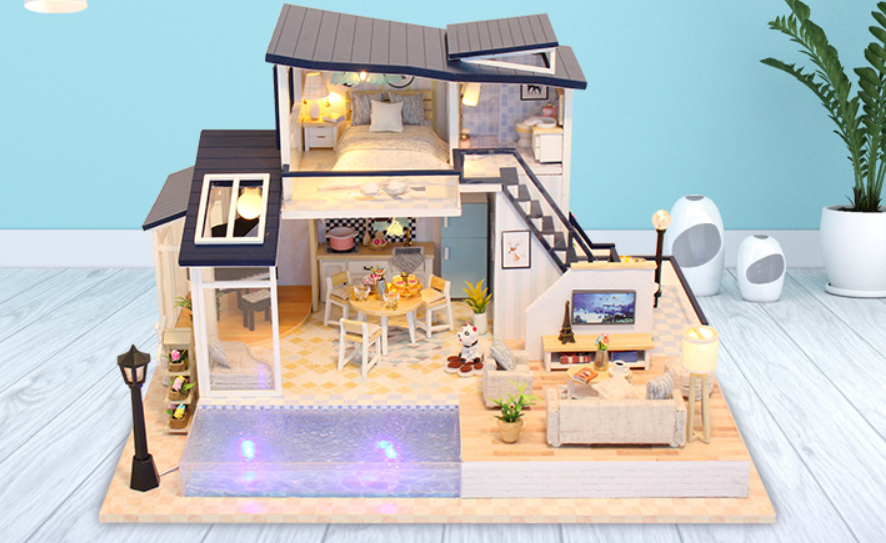 Model toy cabin sound and light GRAY