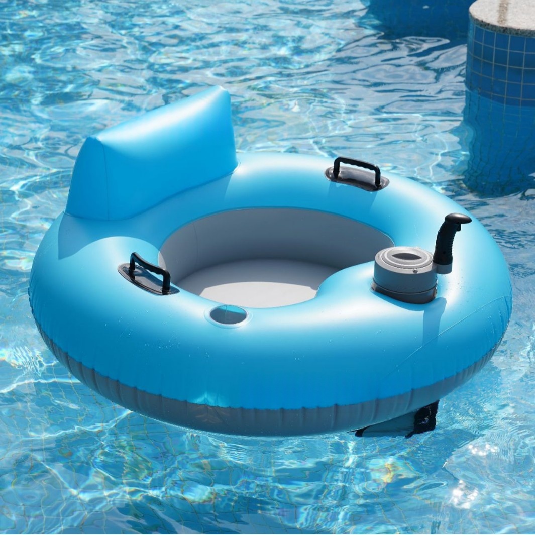 Inflatable Electric Pontoon With A Built-in Propeller Motor Float