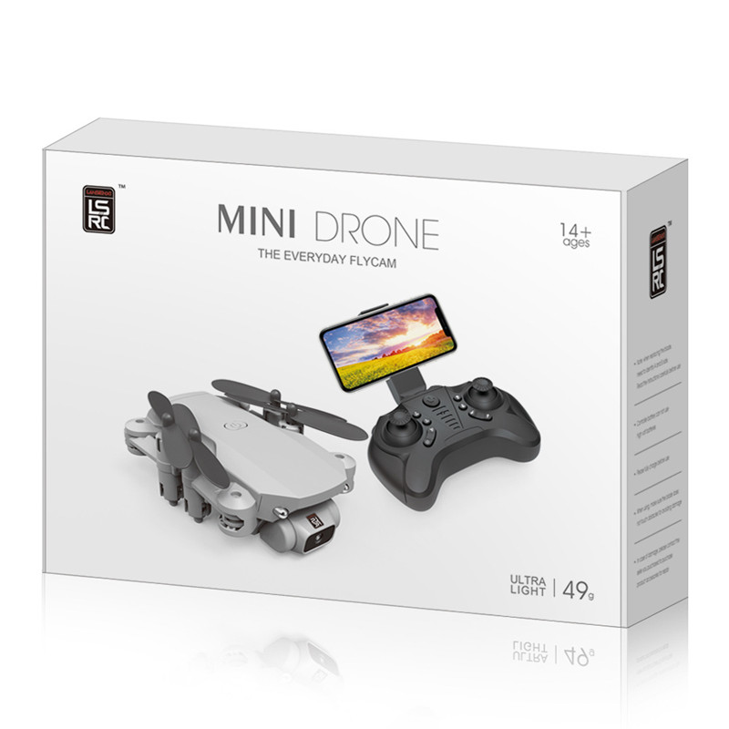 Mini Folding Drone 4K HD Professional Aerial Photography Children Remote Control Aircraft Grey 720P Color Box